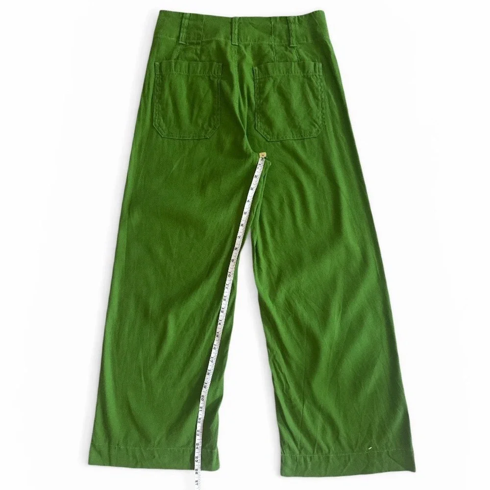 Maeve Anthropologie Wide Leg Cropped Pants Size 26 - Picture 3 of 6